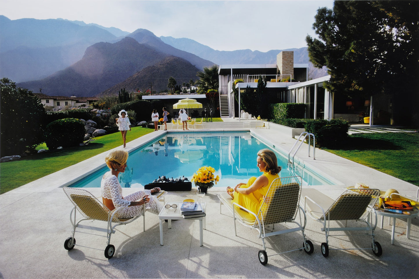 Baldy Art Gallery Poolside Gossip by Slim Aarons Photograph