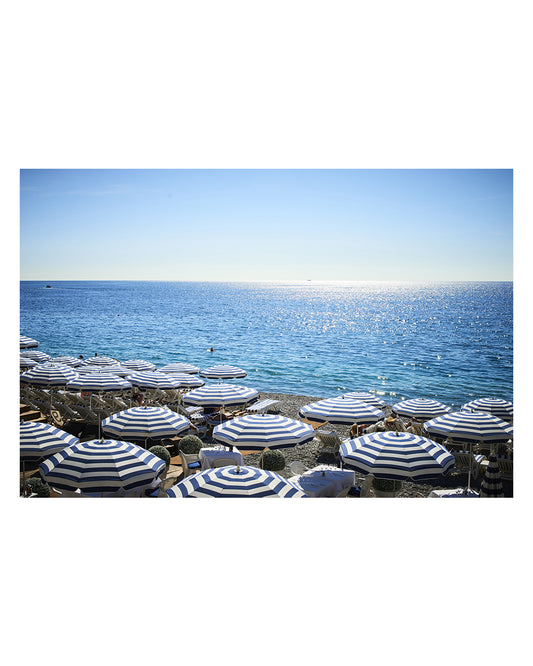 Baldy Art Gallery Stripped Umbrellas getty images print