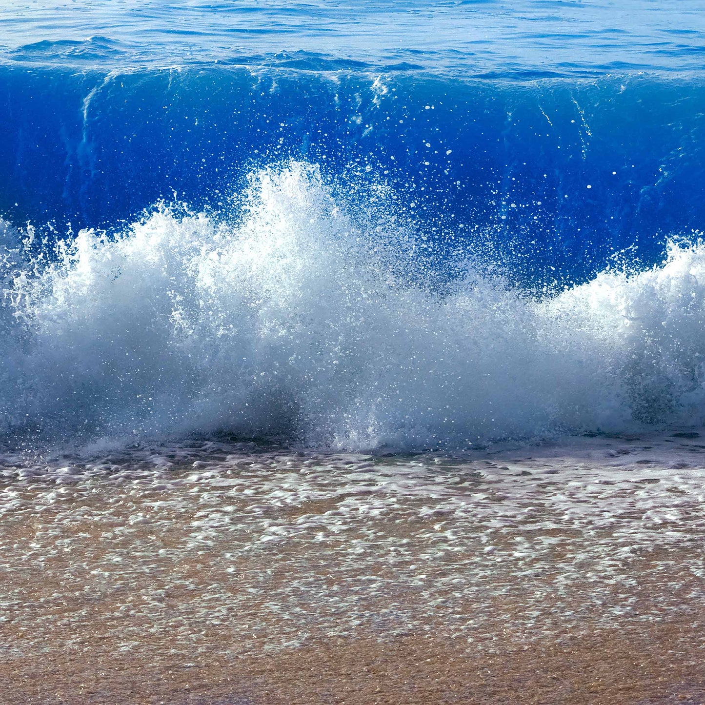 Crashing Waves in Sand